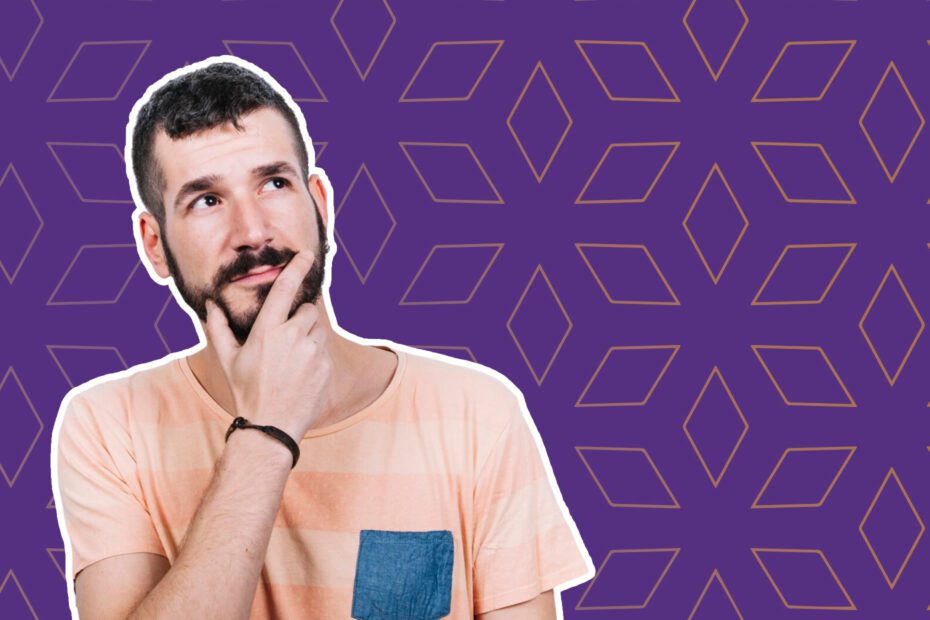 Homem com a mão no queixo e cara de dúvida sobre o que faz uma agência de marketing digital